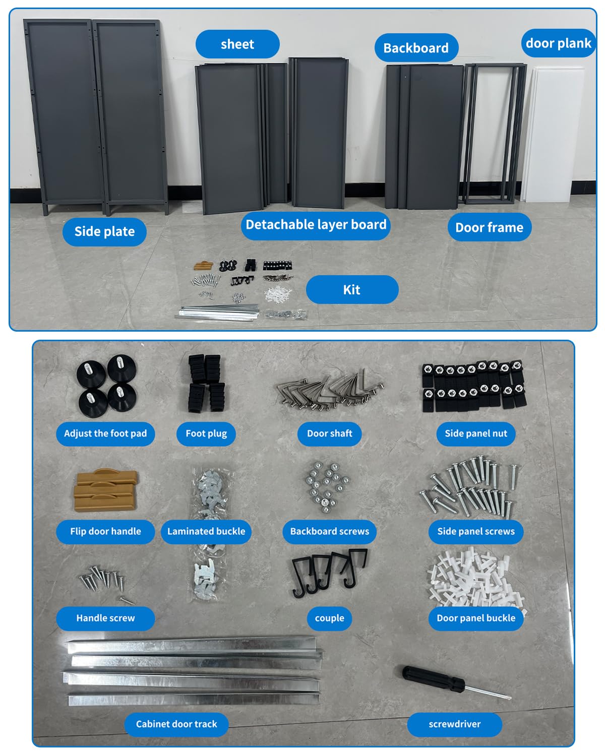 7-Tier Shoe Rack Storage Organizer, Grey – Space-Saving Shoe Cabinet, Holds 30–35 Pairs, Sturdy Metal Frame, Easy Assembly – Closet, Entryway, Bedroom Shoe Storage Solution