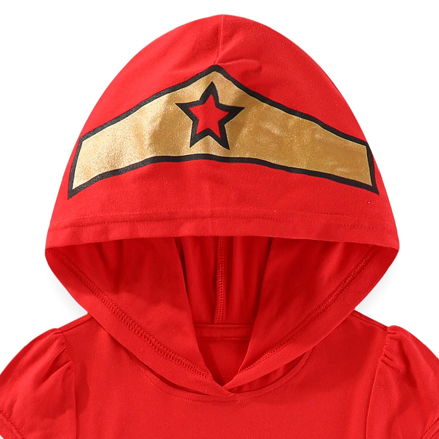WARNER BROS Wonder Woman Girls Cosplay Hooded Tulle Dress for Toddler and Big Kids