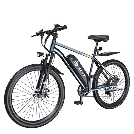 26" Electric Bike for Adults, E-Bike Commuter – 500W Brushless Motor, 36V 10.4AH, 7-Speed Gear, Front Suspension Fork, 20MPH Top Speed, 37+ Miles Long Range – Certified to UL 2849 (36V10AH-Blue)
