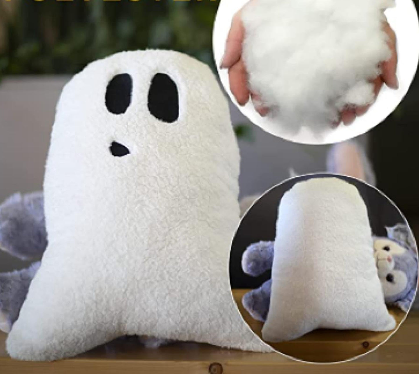 WSARZAHE Halloween Pillows, Ghost Pillow, Fall Decorative Pillow Indoors, Halloween Decorative Throw Pillow, Cute Pillow for Home (14.6 Inch)