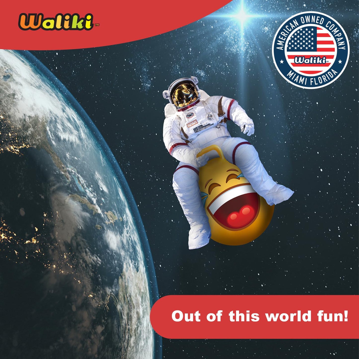 WALIKI Hopper Ball for Adults | 29" Jumping Ball | Hippity Hop | Fun Outdoor Game for Parties & Family Activities