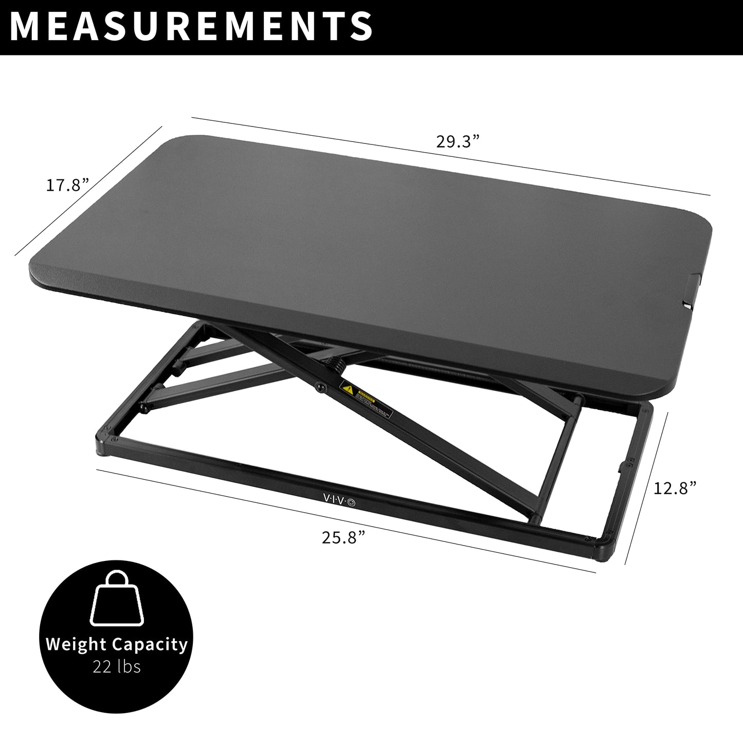 VIVO Economy Single Top Height Adjustable 29 inch Standing Desk Converter, Sit Stand Tabletop Monitor and Laptop Riser Platform Workstation, DESK-V000U