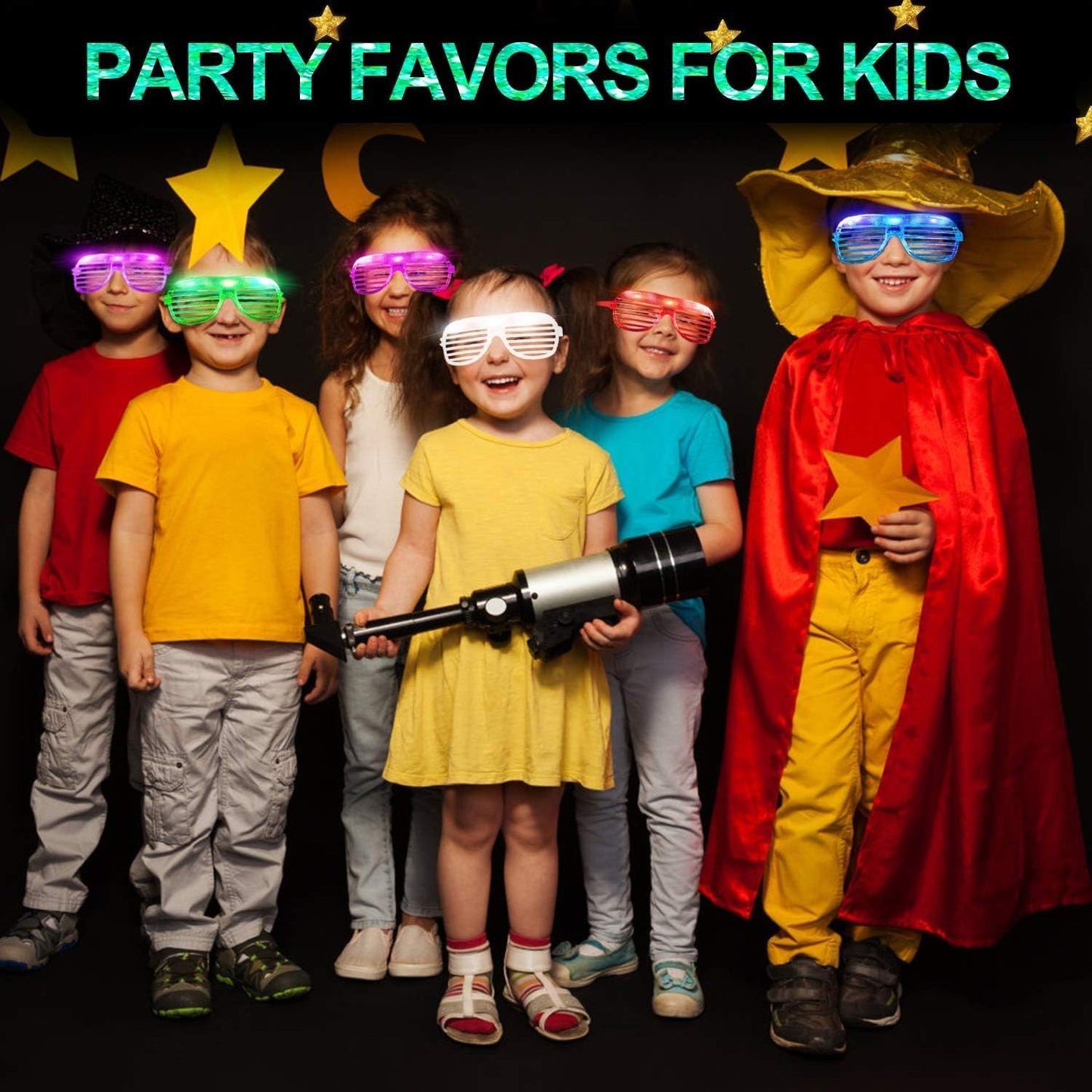 20 Pack LED Glasses Party Favors Light Up Glasses, Glow In The Dark Party Supplies Accessories for Kids Adult, Glasses Neon Sunglasses Birthday Wedding Pool Helloween Back to School Party Favors