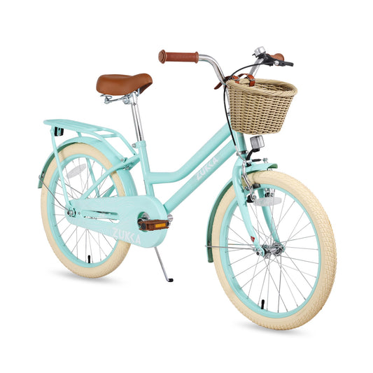 20/24 Inch Girls Bike for Kids, Single Speed Kids' Bicycles with Basket, Kid Beach Cruiser Bike for Girls, Adjustable Seat, Multiple Colors