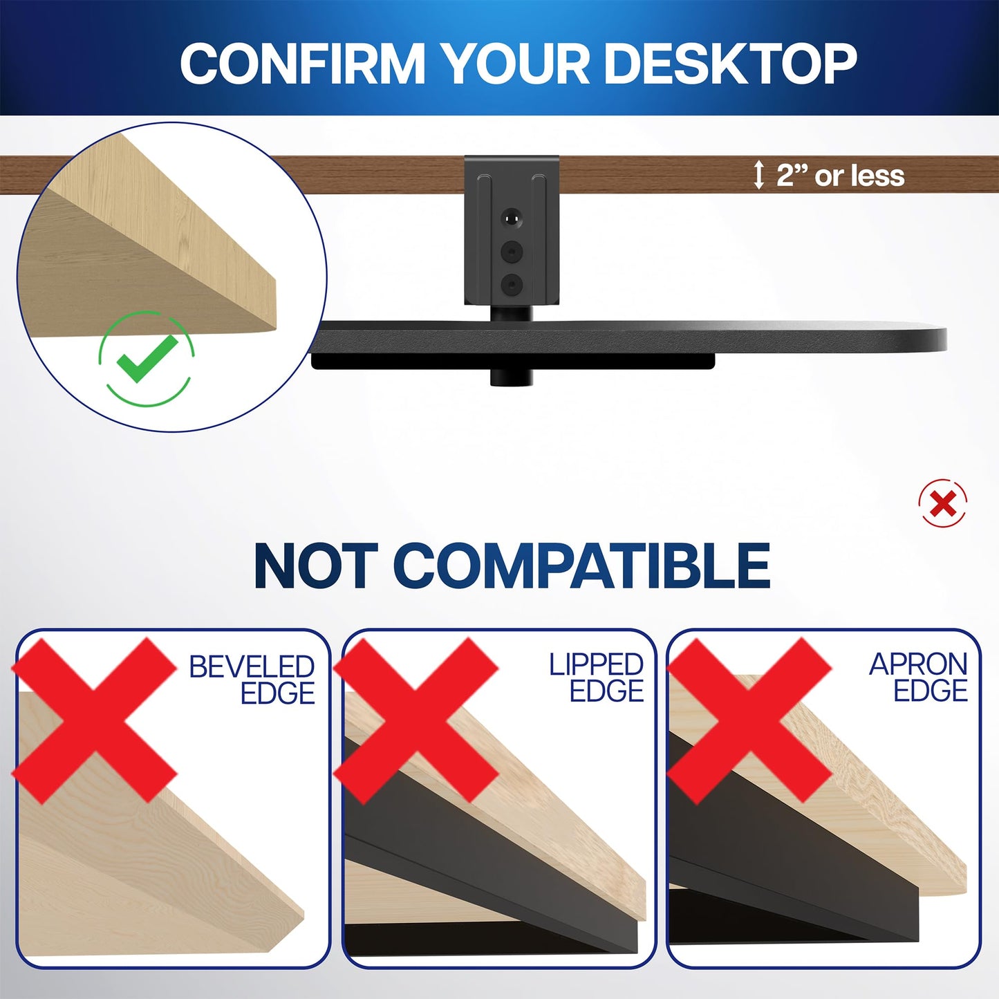 VIVO Clamp-on 23 x 10 inch Rotating Computer Keyboard and Mouse Tray, Extra Sturdy Desk Swivel Clamp, Ergonomic Typing, Black, MOUNT-KB04CB