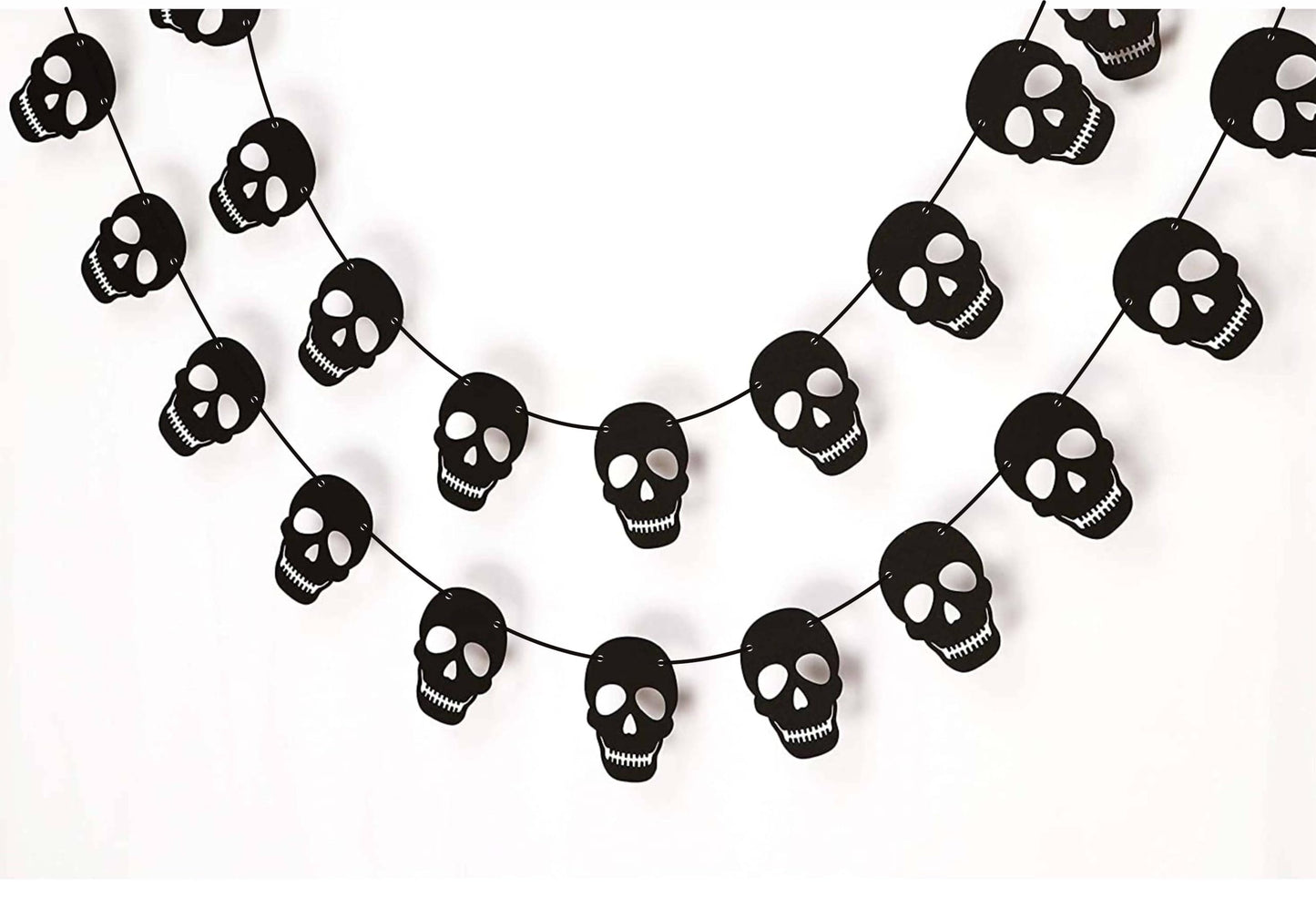 36 PCS Black Skull Garland - Birthday Decorations - Party Decorations - Party Décor - Creative Decorations.