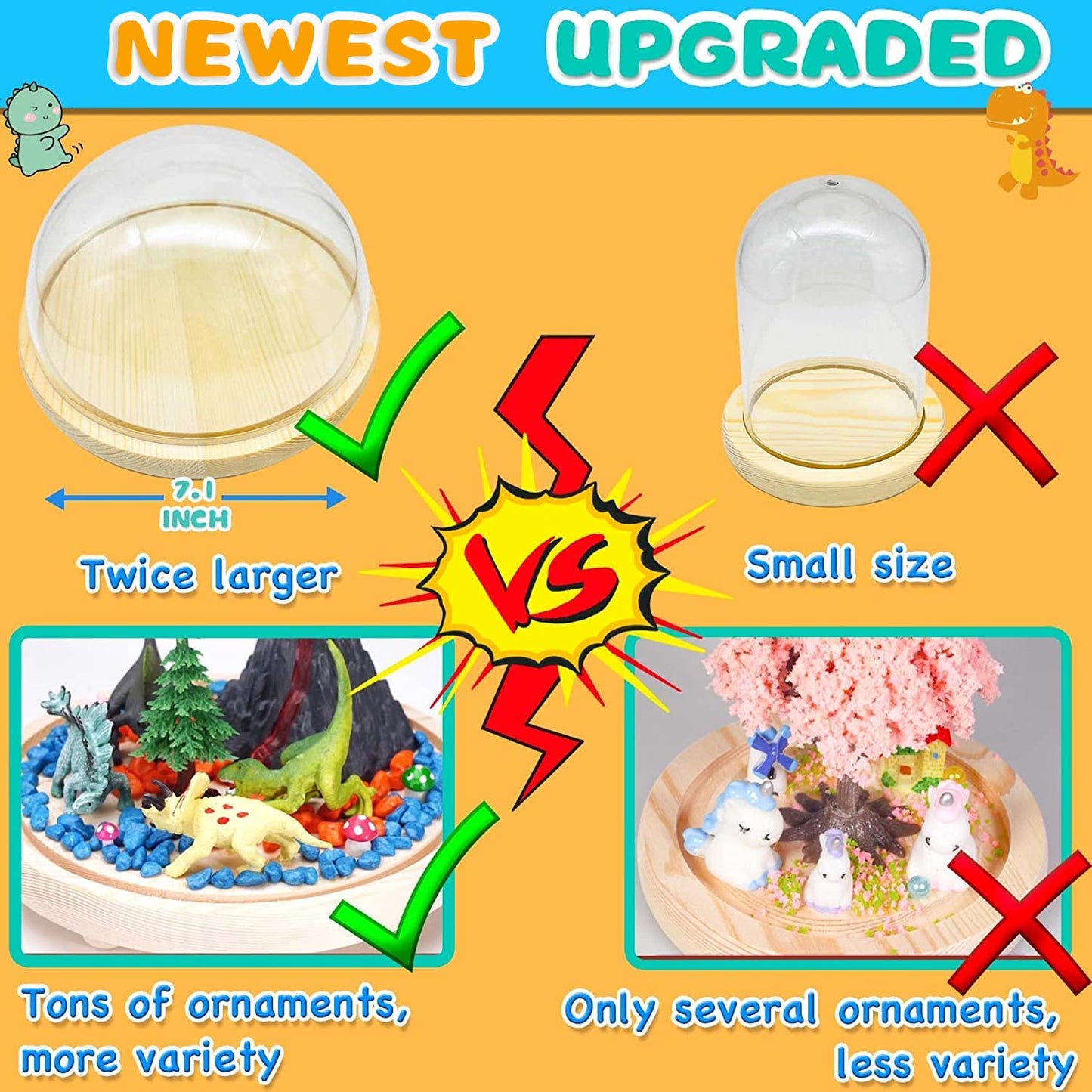 Y YOFUN Make Your Own Dinosaur Night Light - Dinosaur Toys for Kids,Toy Decor & Arts Crafts Night Light Set, Gifts for Boys Age 5 6 7 8 9 10 Years Old