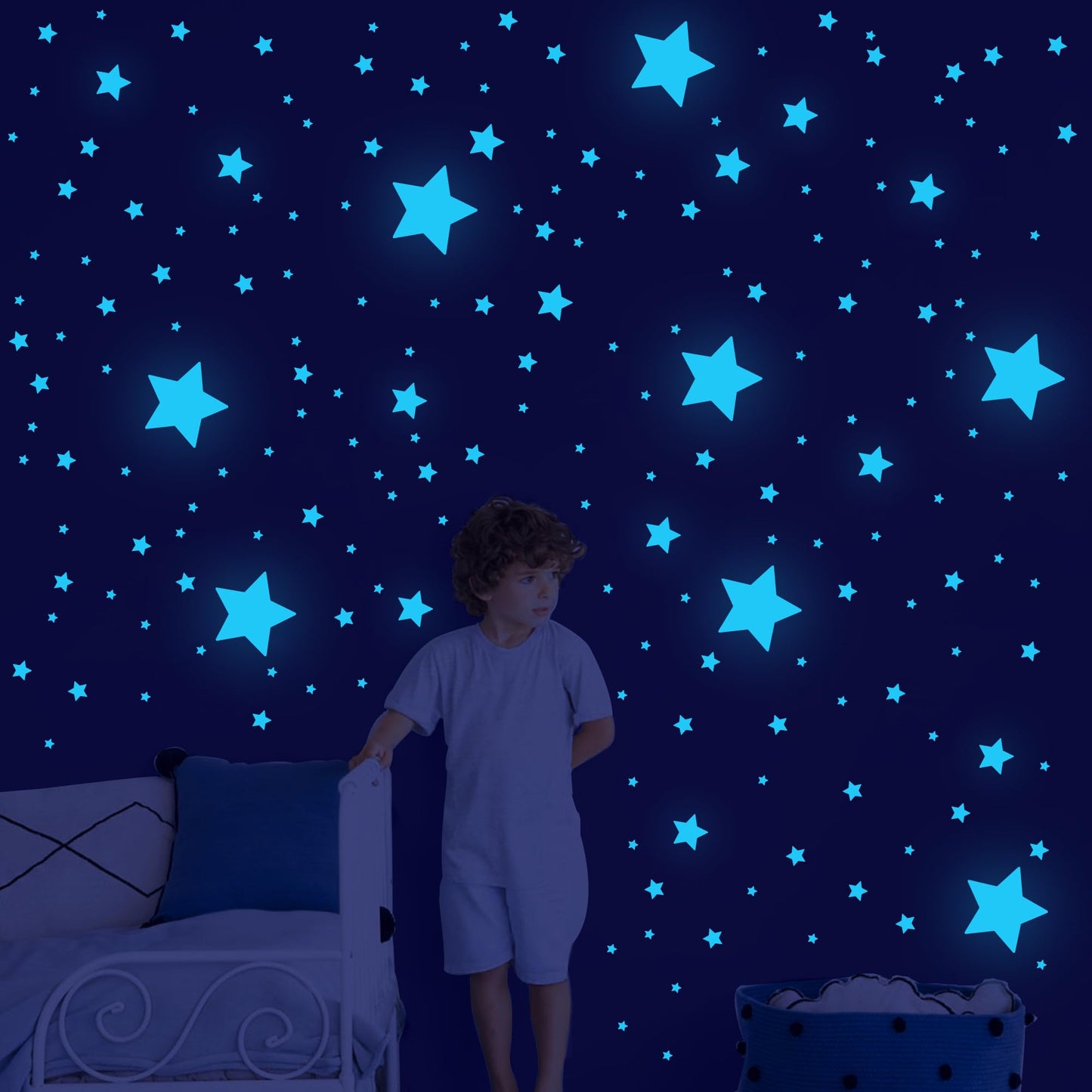 421Pcs Glow in The Dark Stars Ceiling Stars Glow in Dark Space Planet Universe Galaxy Wall Decals Glow in The Dark Wall Stickers for Boys Girls Kid Bedroom Living Room Decor Christmas Gift