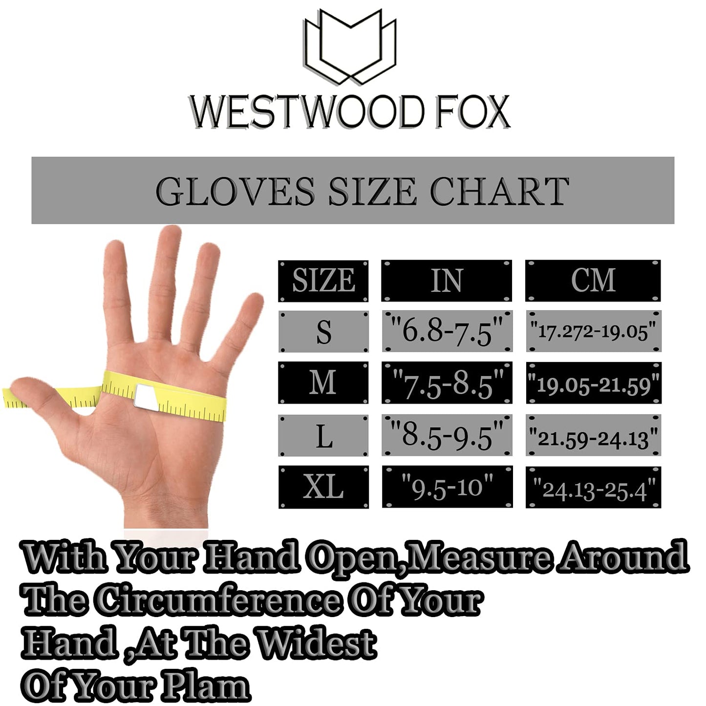 WESTWOOD FOX Cycling Bike Gloves for Men Full Finger BMX Biking Mountain for Grips - Bicycle Touchscreen MTB Gloves Padded Anti-Slip Riding Women Wheelchairs Road Cycling (Black, S)