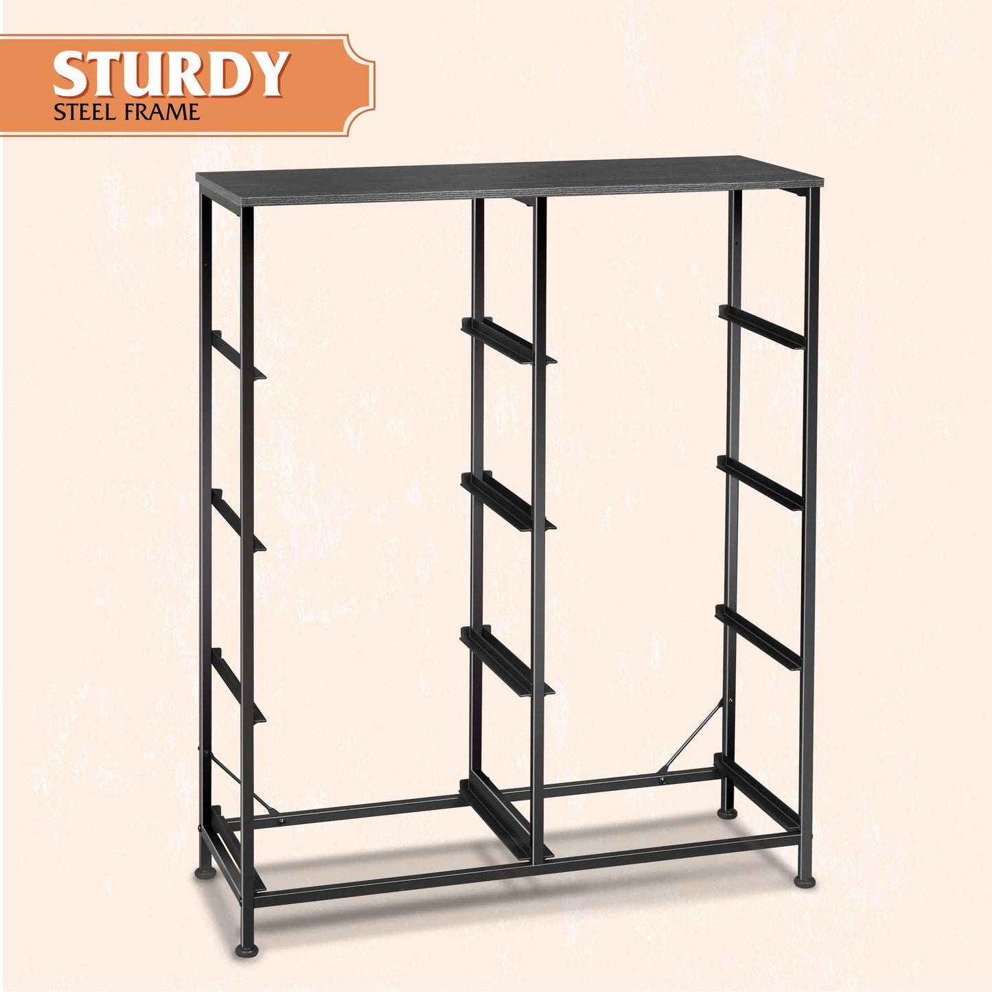 WLIVE Fabric Dresser for Bedroom, Tall Dresser with 8 Drawers, Storage Tower with Fabric Bins, Double Dressers, Chest of Drawers for Closet, Living Room, Hallway, Charcoal Black