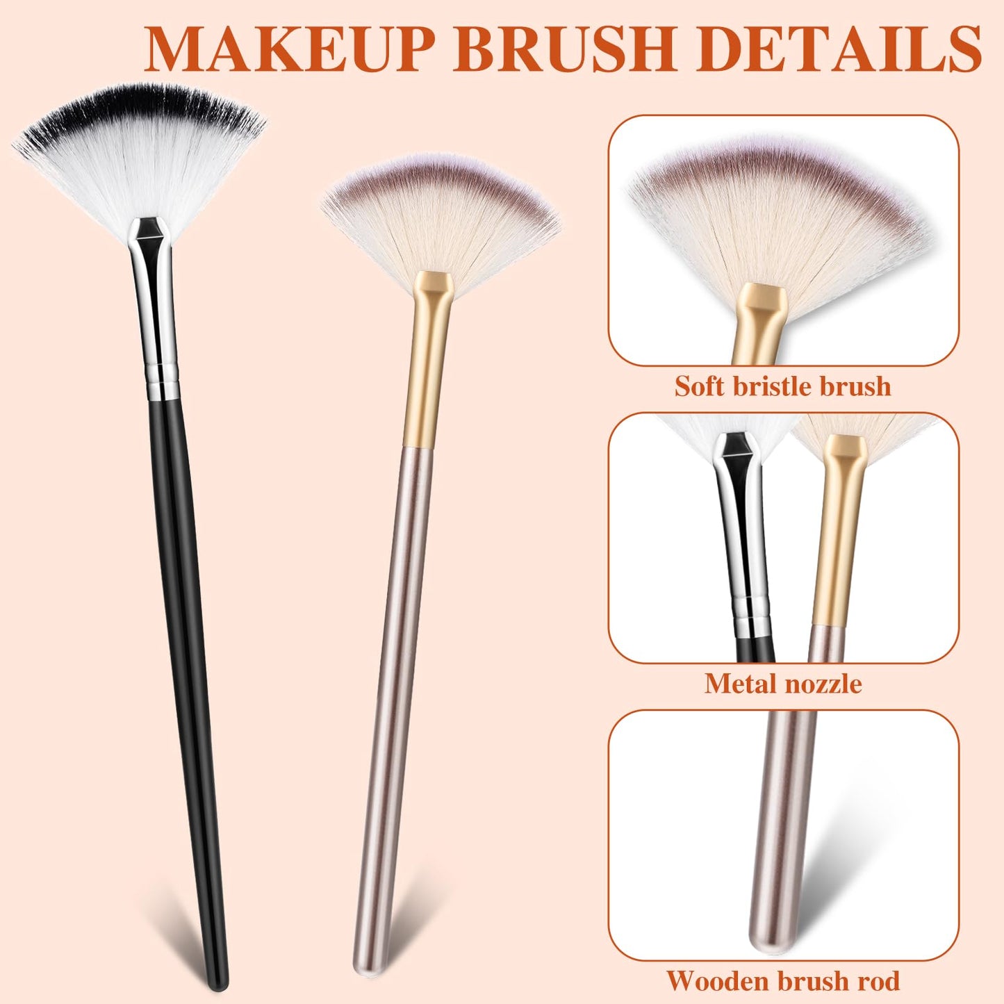 12 Pieces Fan Brushes for Facials Slim Soft Face Mask Brush Applicator for Glycolic Acid Peel Mask Esthetician Face Makeup Brush