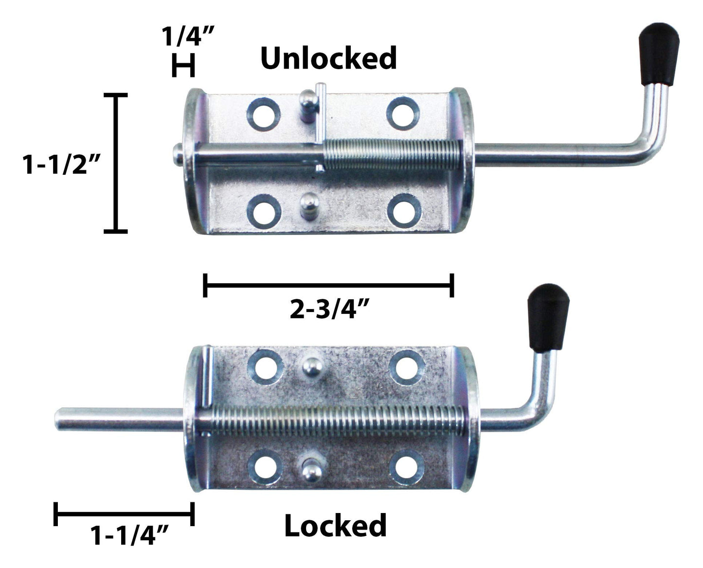 Shed Windows and More Shed Door Hardware Kit, 5" Hinges, T Handle, Heavy Duty Barrel Bolts (Double Door)