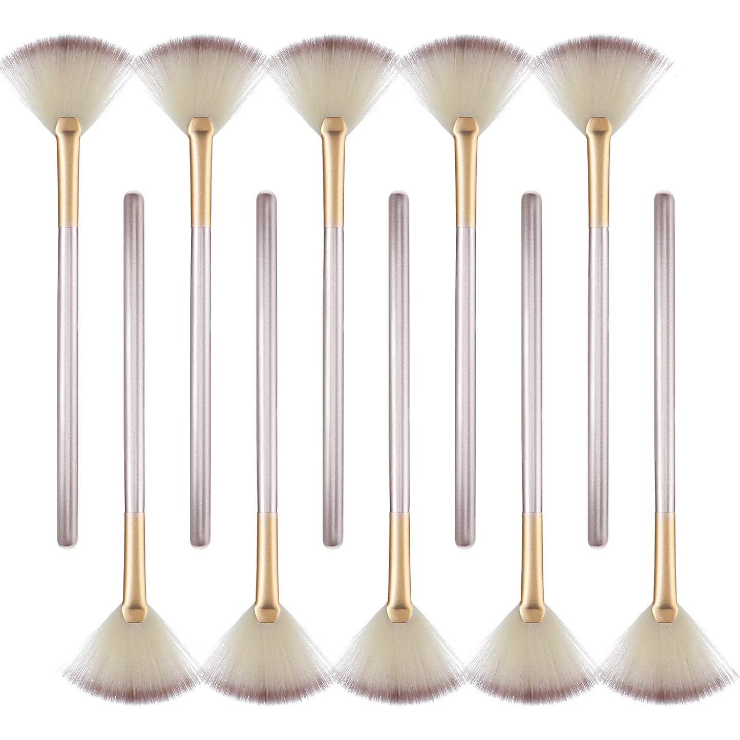 10 Pcs Fan Brushes for Facials, Fan Mask Brushes, Soft Facial Brushes Applicator for Mask Mud Cream Makeup Estheticians