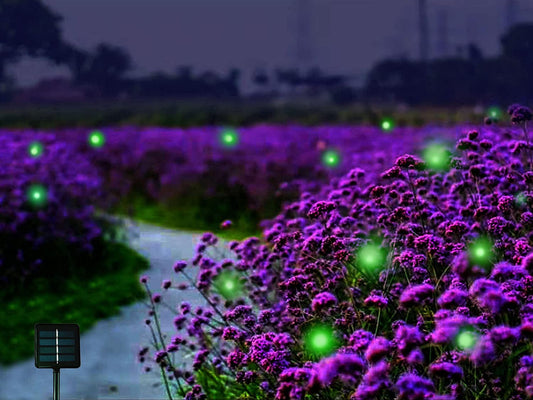 Wskvlcg Outdoor Solar Powered Firefly Lights Bugs with 9 Bee, Flickering Fireflies String Lights with 9 Amusing Fireflies Bulbs for Garden Patio Lawn, Brings Back Memories of Your Childhood