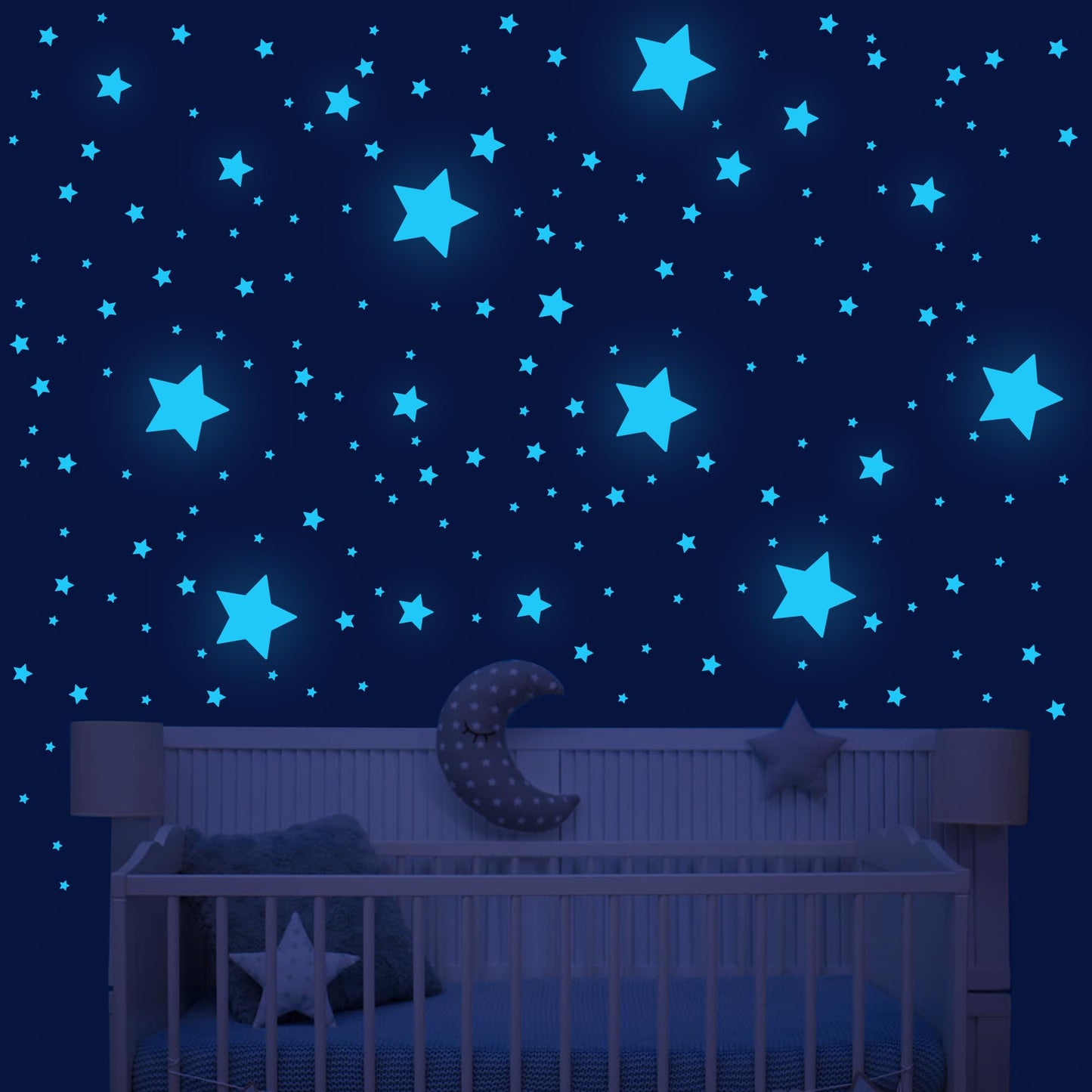 421Pcs Glow in The Dark Stars Ceiling Stars Glow in Dark Space Planet Universe Galaxy Wall Decals Glow in The Dark Wall Stickers for Boys Girls Kid Bedroom Living Room Decor Christmas Gift
