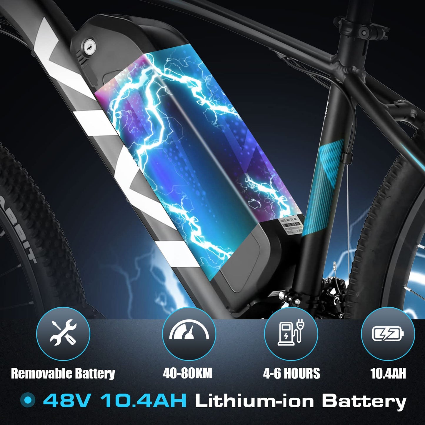Vivi Electric Bike, 27.5" Electric Bike for Adults, Peak 1000W Ebike 22MPH Electric Mountain Bike with 48V 499.2WH Battery, Up to 50 Miles, 21 Speed Adult Electric Bicycles, SGS Certified to UL2849