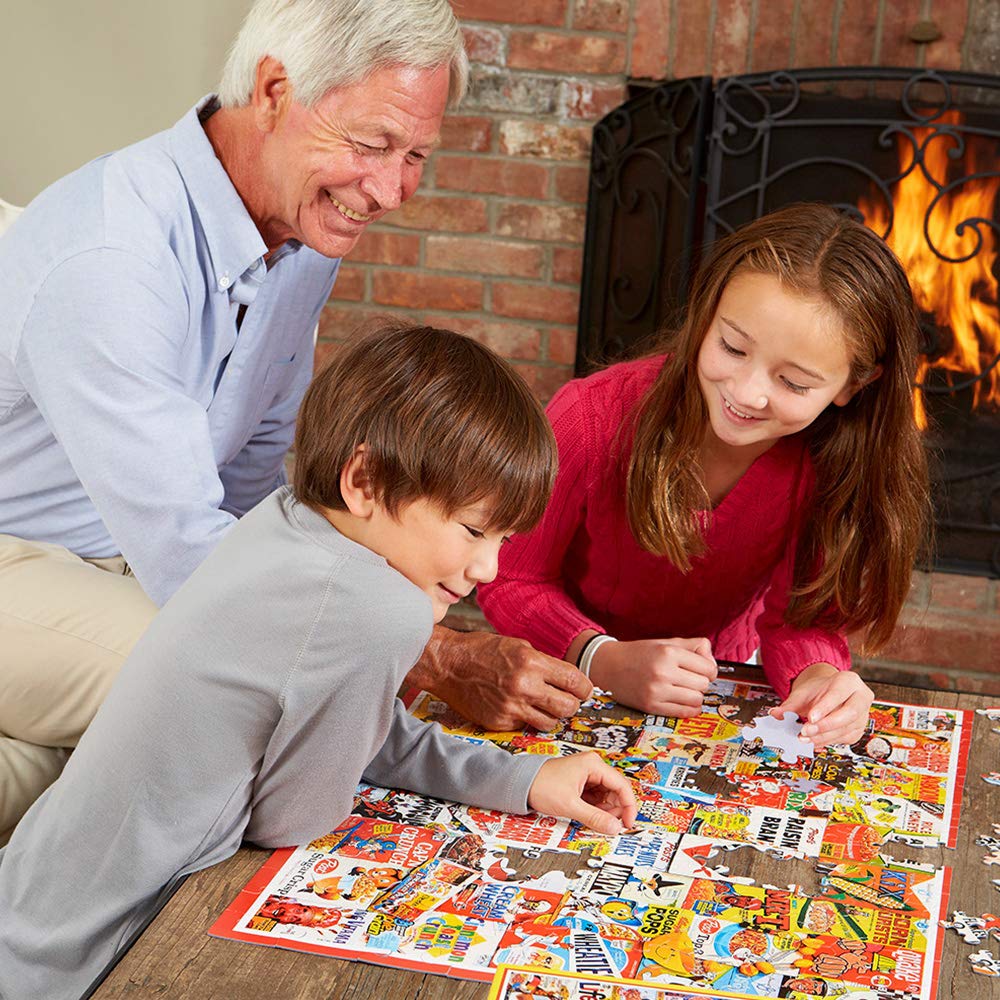 White Mountain Witches Welcome Halloween Puzzles 1000 Pieces Haunted House Jigsaw Puzzle for Fall and Autumn