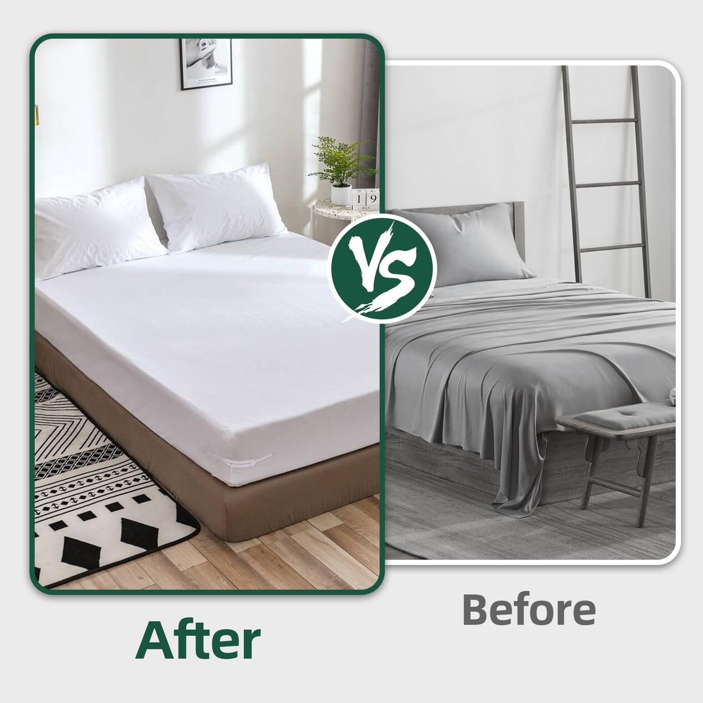 WEXFFU Bed Sheet Holders for Corners Keep Sheets Firm & Tight, Heavy Duty Mattress Lock Sheet Holders Universal Fit, Fitted Sheet Holders with Anti-Break Straps, One-Time Install (White)