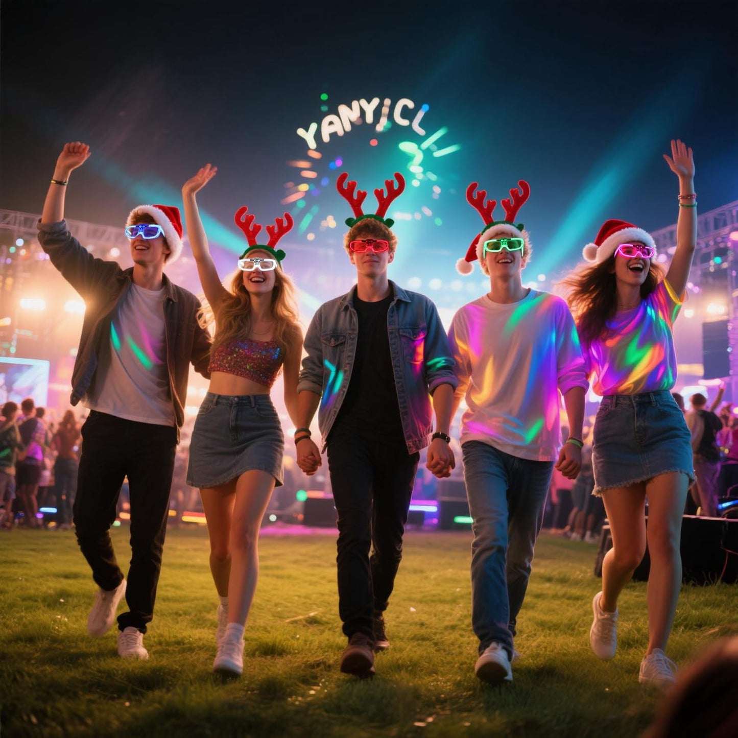28 Packs LED Glasses 5 neon color 3 Light Modes Glow Sticks Light Up Glasses,Glow In The Dark Party Supplies Favors for Kids Adults Flashing toy fit Valentine's Day Easter Christmas Halloween Birthday