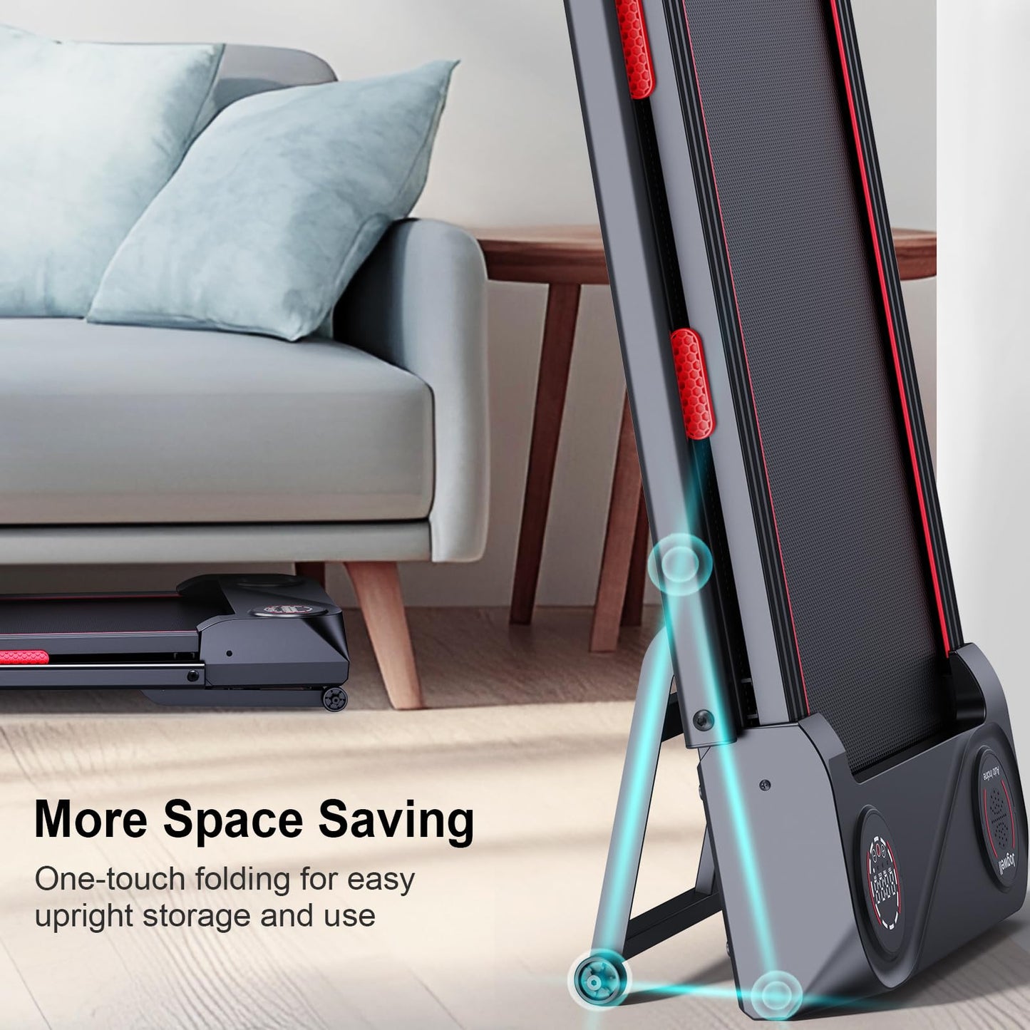 Walking Pad Treadmill with 12% Auto Incline, 2-in-1 Portable Under Desk Treadmill for Home Office, Foldable Walking Pad with Handle Bar, Double Steel Frame, 330 Lbs Capacity, 2.5HP Quiet