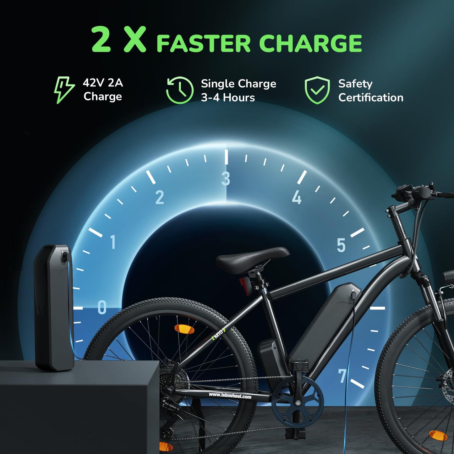 35-Speed Electric Bike for Adults 750W 26" Tire Commuting Electric Mountain Bike 20MPH Range 55+ Miles 374.4Wh Removable Battery Front Fork Suspension Lightweight Electric Bicycle,Black with Fenders