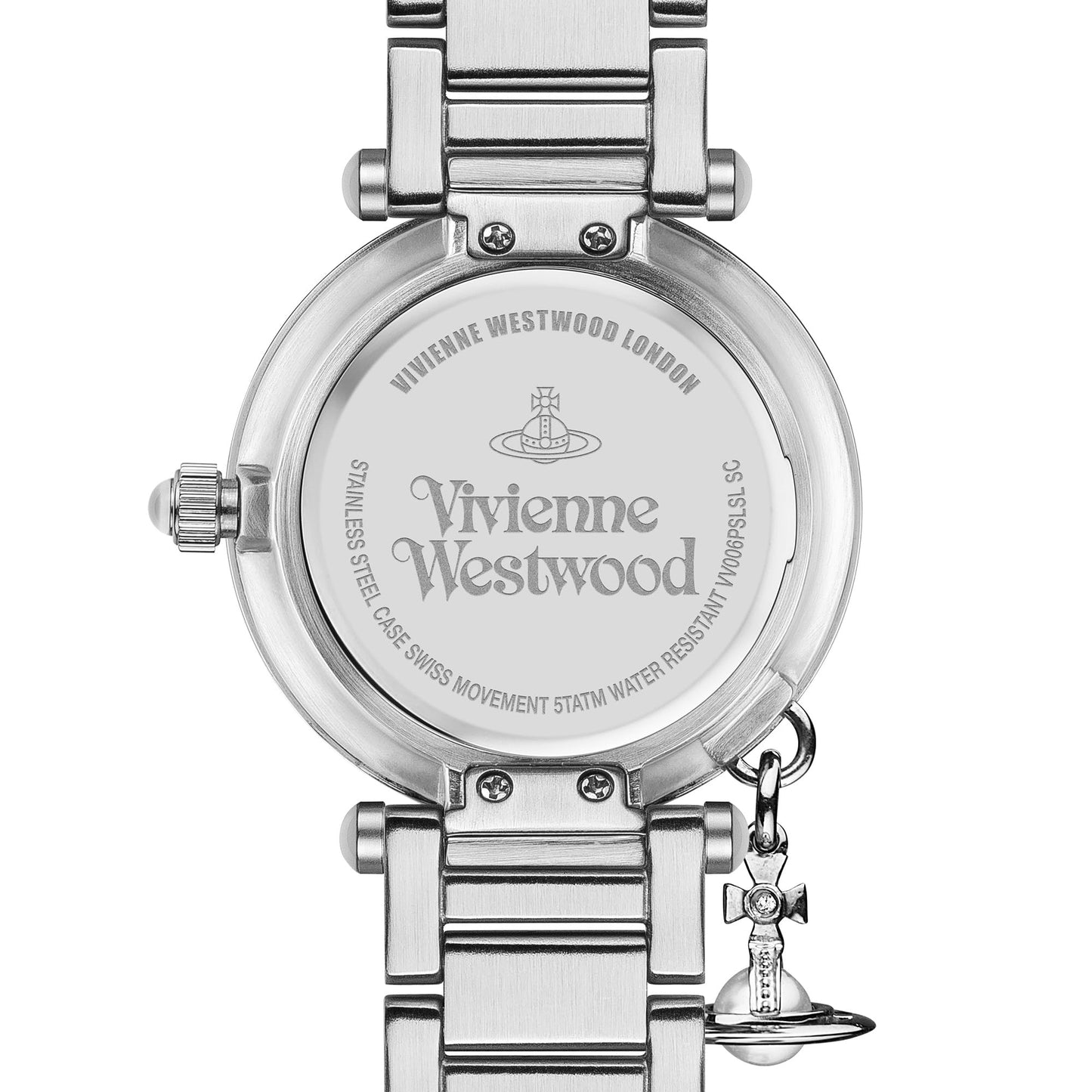 Vivienne Westwood Mother Orb Ladies Quartz Watch with Silver Dial and Silver Stainless Steel Bracelet VV006PSLSL