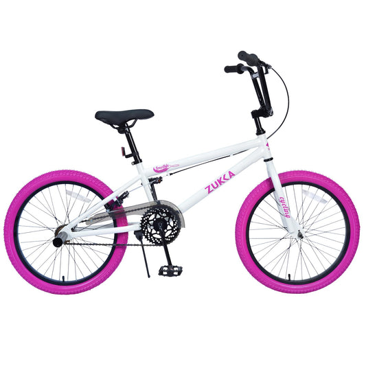 WEEROCK 20 Inch Kid Bike for 7+ Years Old Kids, Single Speed 20" Kids Bicycle for Boys Girls, BMX Handle, Steel Frame and Rear Calip Brake for Children, Student, White