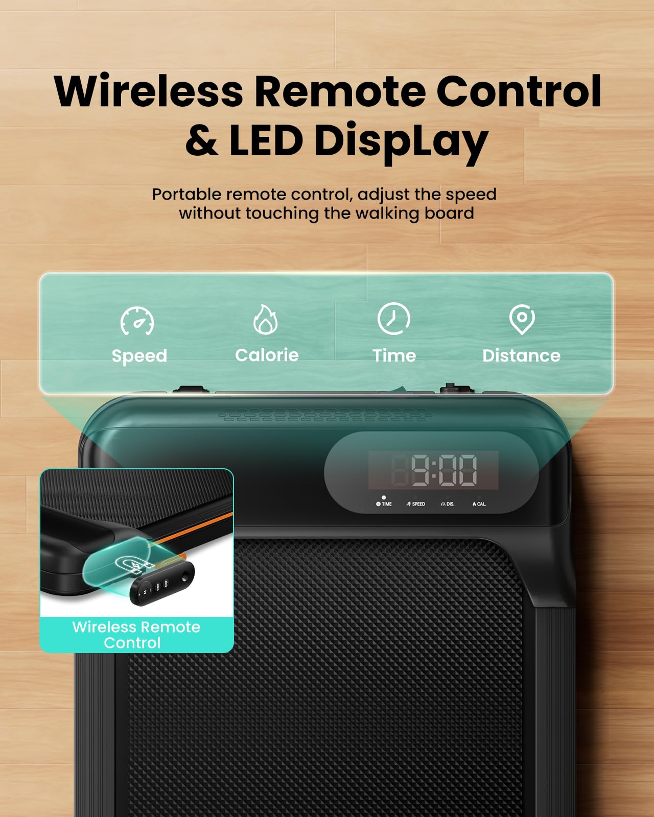 Abonow Walking Pad, 2.5HP Walking Pad Treadmill,2 in 1 Portable Under Desk Treadmill 265lb Weight Capacity,Walking Machine with Incline for Home Small,Remote Control,LED Display