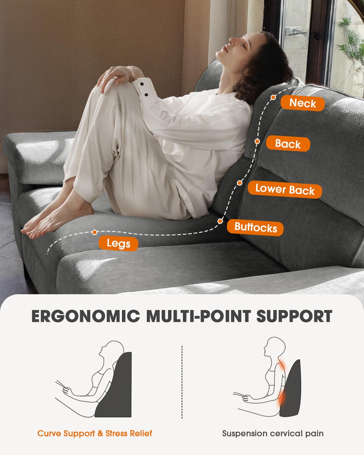 71.25" Modern Couches for Living Room, Deep Seat Sofa with 8” Cushion, Comfy 2-Seater Chenille Loveseat with Convertible Armrest, Removable Sofa Cover, High Leg(Light Gray)