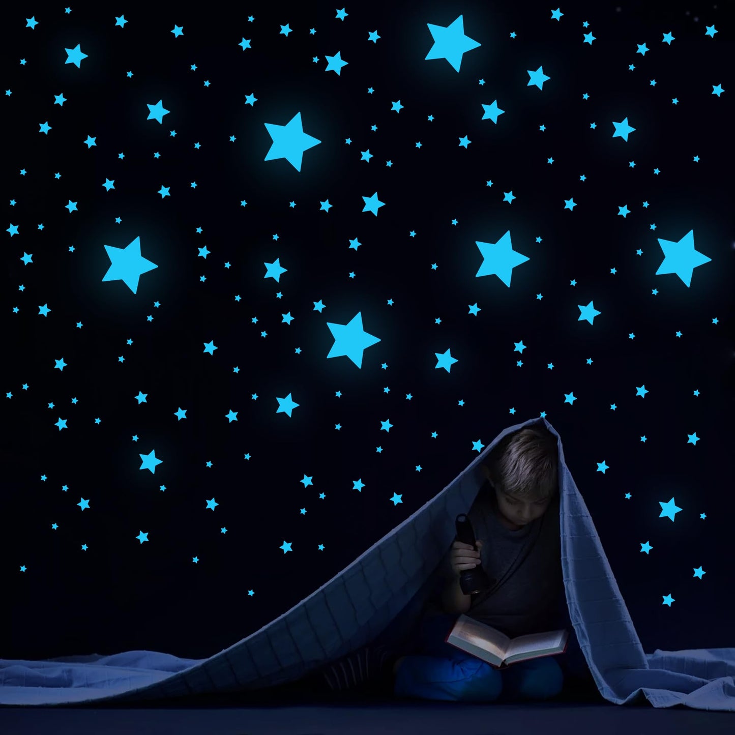 421Pcs Glow in The Dark Stars Ceiling Stars Glow in Dark Space Planet Universe Galaxy Wall Decals Glow in The Dark Wall Stickers for Boys Girls Kid Bedroom Living Room Decor Christmas Gift