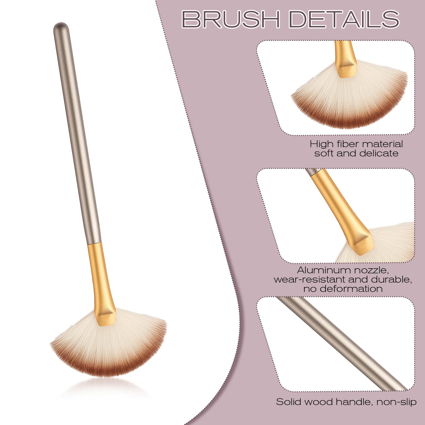 5PCS Fan Mask Brushes, Fan Brushes for Facials, Face Mask Brush for Women, Soft Fan Facial Mask Applicator Tools Brush for Glycolic Peel Masques Chemical Peel Brush