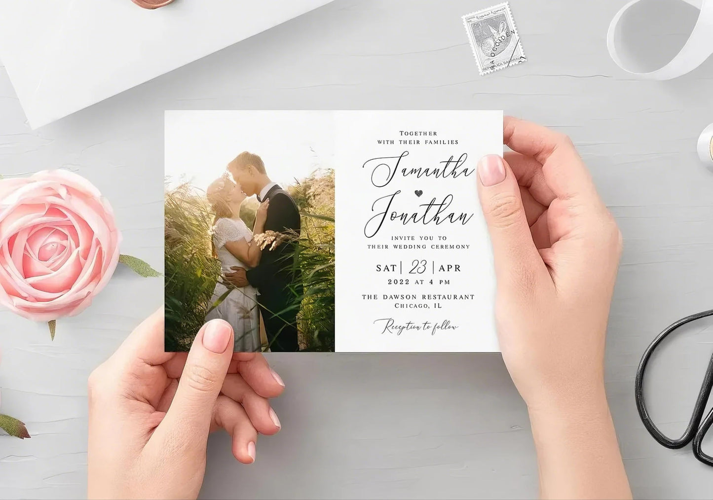 30PCS Custom Invitation Cards with Envelopes, Personalized Colorful Border Pattern Invitation Cards, All Occasion Party Supplies, Wedding, Birthday, Baby Shower, Graduation (15.2×10.2cm/6×4inch)