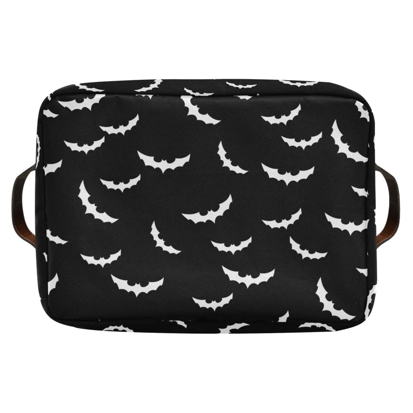 XUWU Storage Basket Bin Bats Halloween Goth Organizer Basket Collapsible Shelf Basket Cube with handle for Nursery Bedroom Bathroom