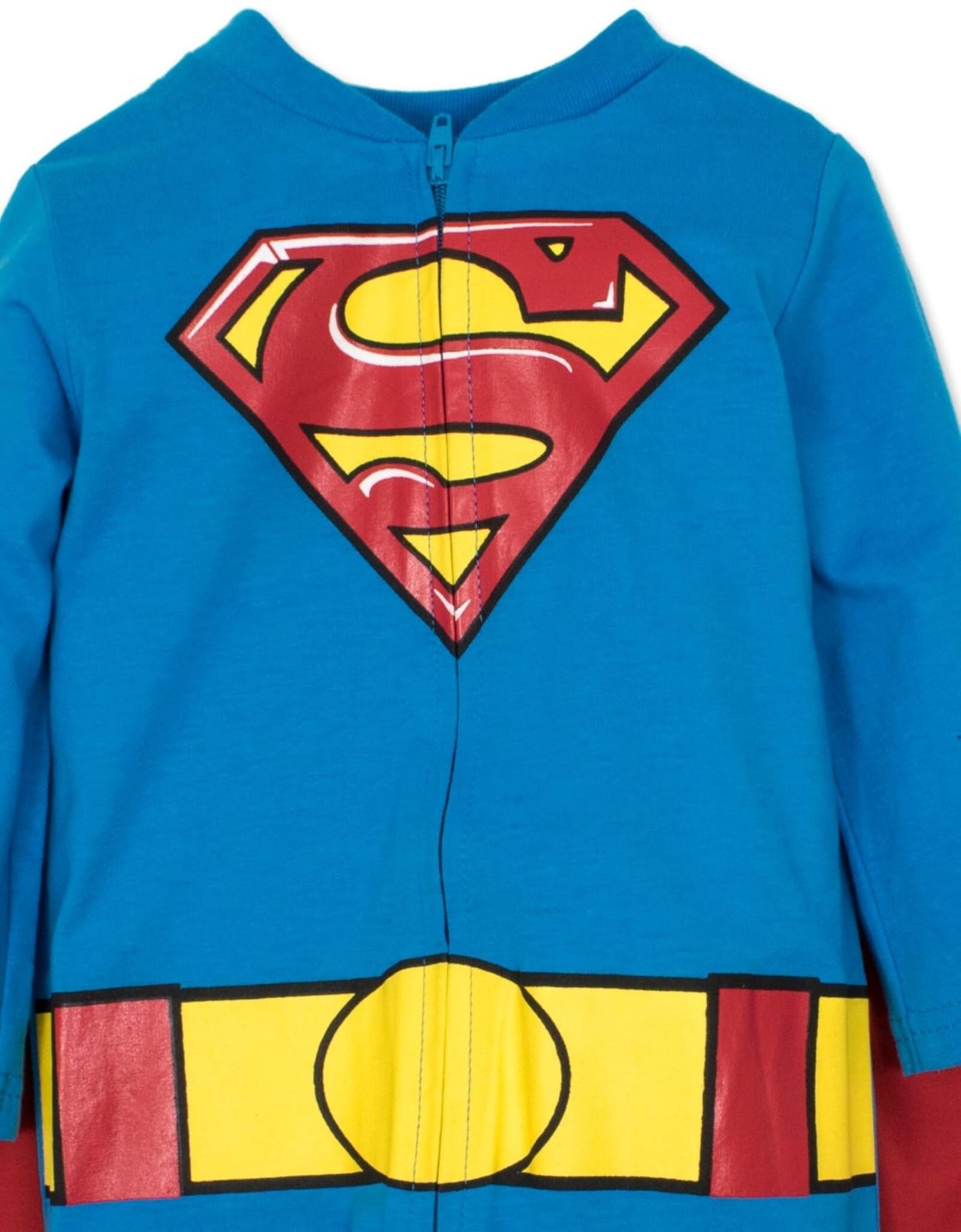 WARNER BROS Justice League Superman Infant Baby Boys Zip Up Cosplay Costume Coverall and Cape 12 Months