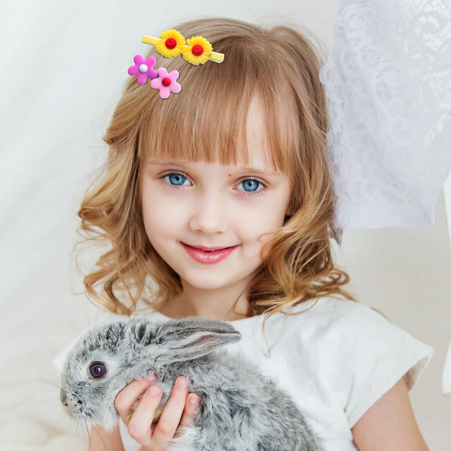 56PCS Toddler Hair Accessories Set: Colorful Rainbow Barrettes, Pins, Candy Fruits, Butterflies for Kids' Stylish Hairstyles