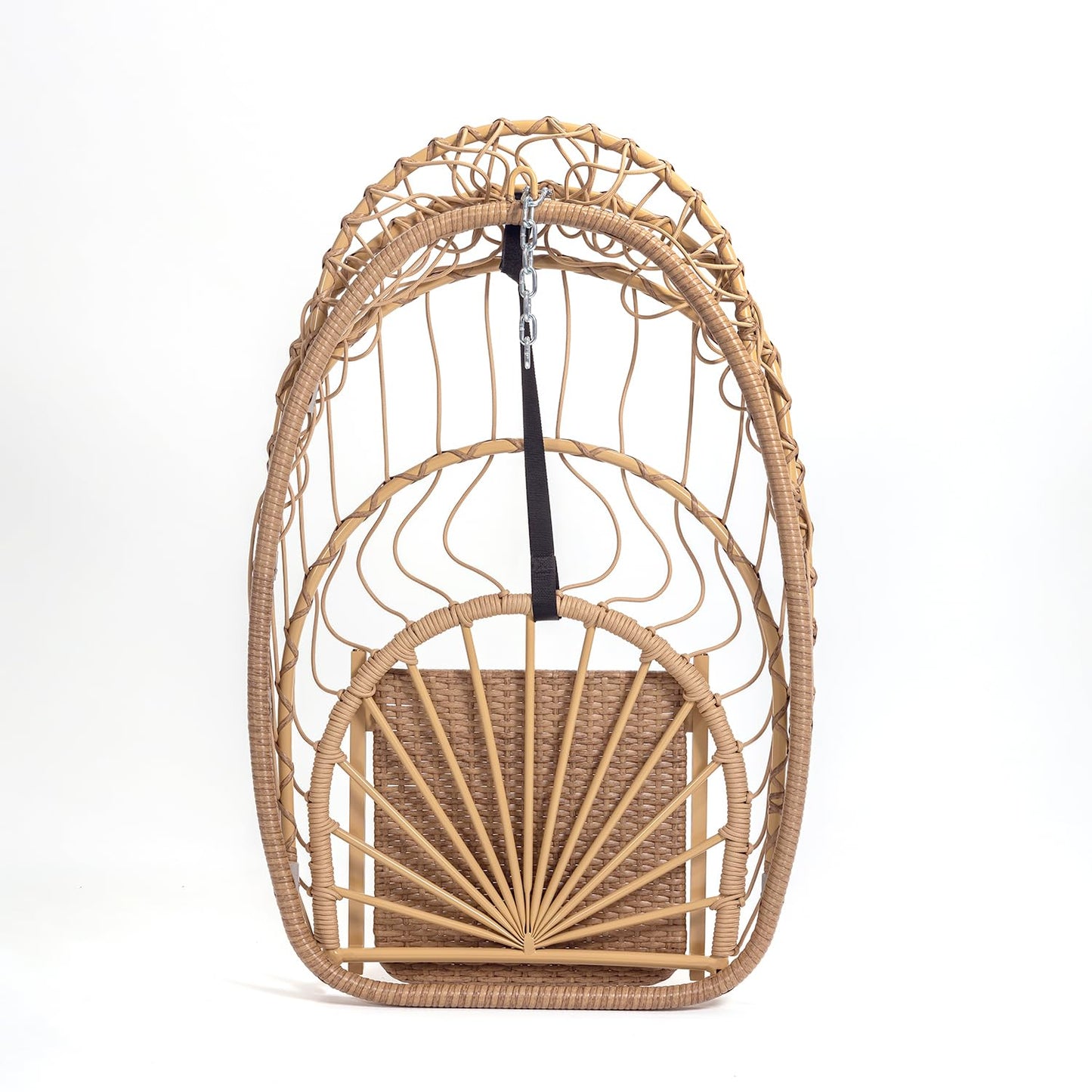 Yechen Hanging Egg Chair with Stand and Footrest for Indoor Outdoor, Foldable Wicker Rattan Patio Egg Swing Chairs Hammock Egg Chair with UV Resistant Cushion for Bedroom Porch, 350 Lbs Capacity