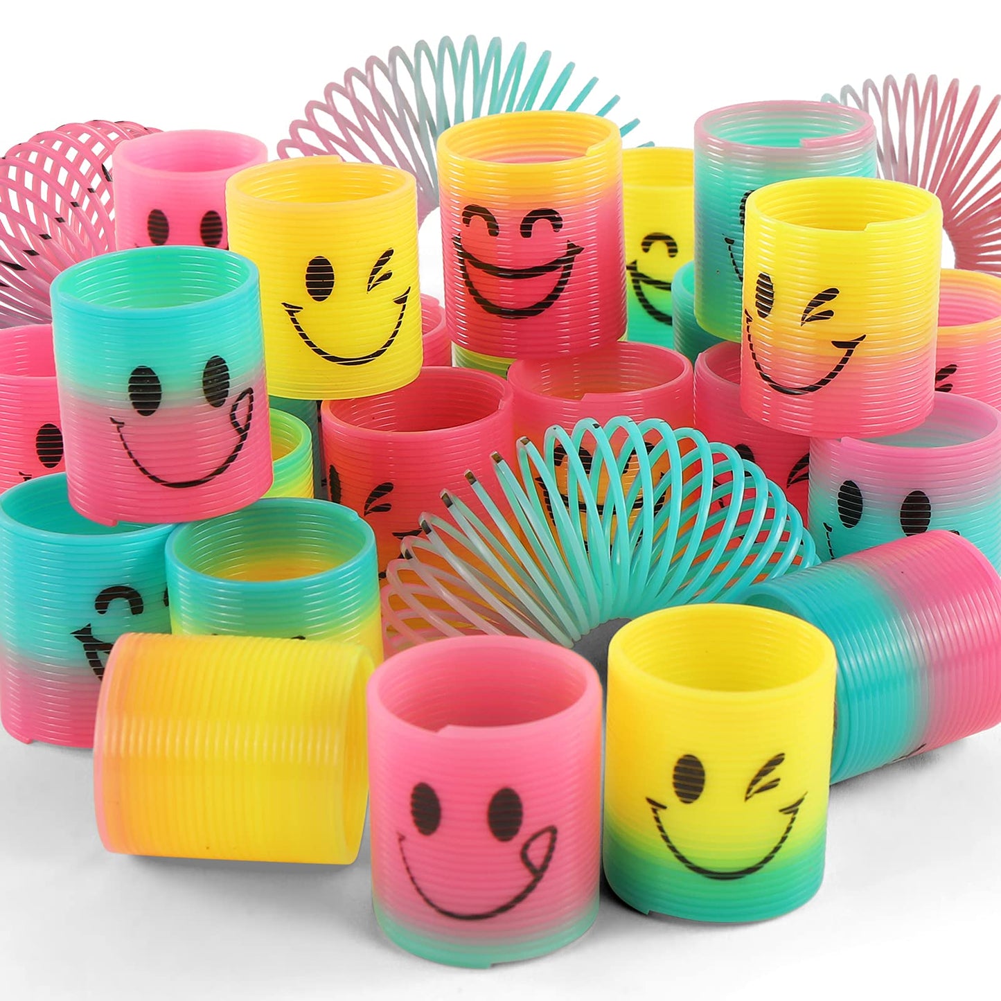 30 Pack Spring Rainbow Magic Fidget Stress Coil Mini Springs Bulk Toys for Party Favor Carnival Prize Birthday Goodie Bag Stuffers for Kids Boys Girls…