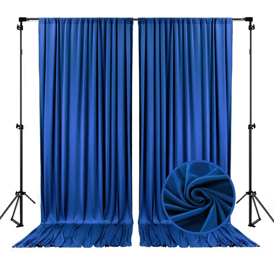 10 x 7 Feet Royal Blue Backdrop Curtain for Partie, Background Curtains for Photoshoot, Birthday, Wedding, Halloween, Thanksgiving, Christmas, New Year Party Decorations 5Ft x 7Ft, 2 Panels