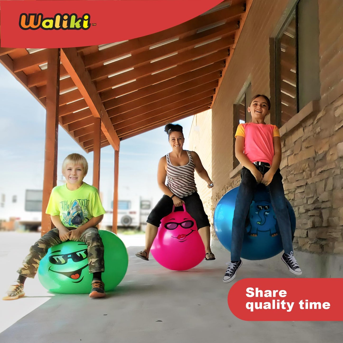 WALIKI Hopper Ball for Adults | 29" Jumping Ball | Hippity Hop | Fun Outdoor Game for Parties & Family Activities