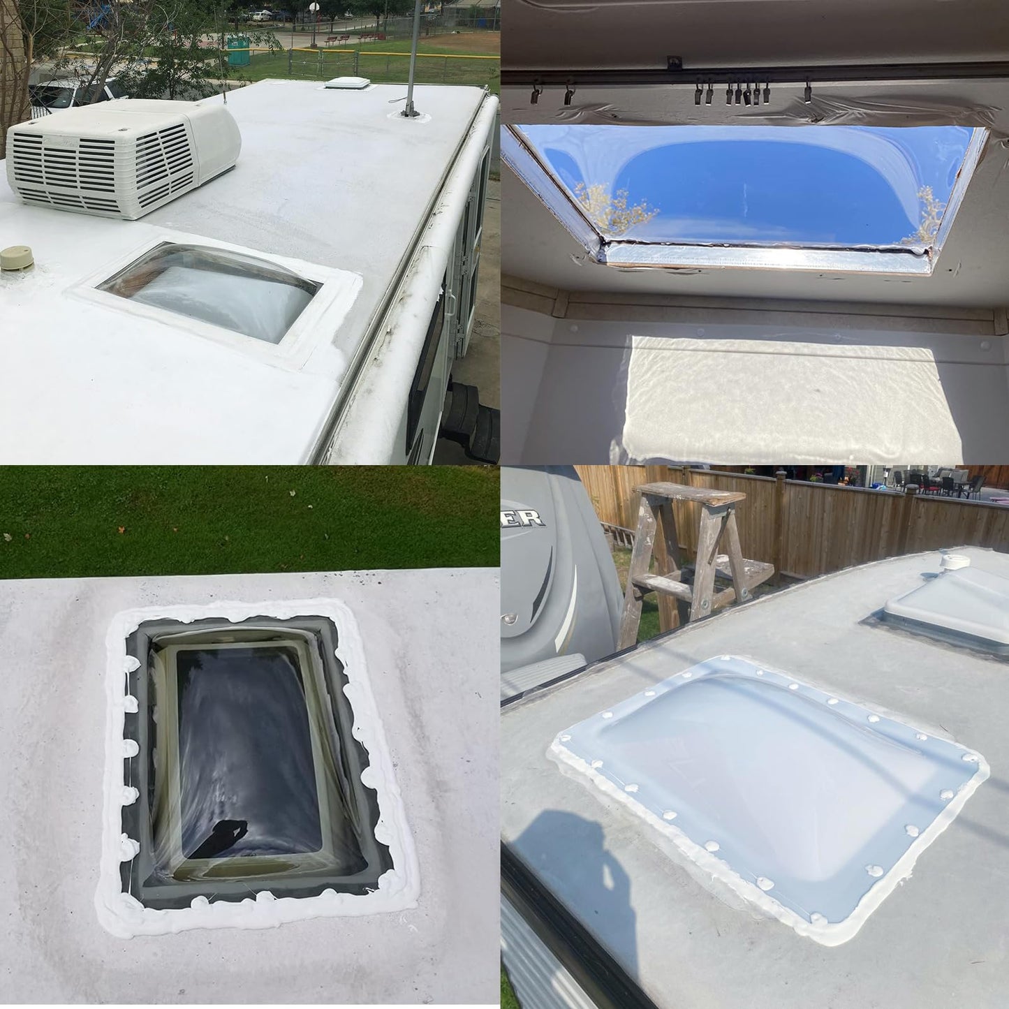 XMK 18" x 26" RV Skylight Replacement Cover for Camper Trailer Motorhome Roof, RV Shower Skylight Cover Outer Dome Fit 14" x 22" Openings, Impact Resistant, Clear