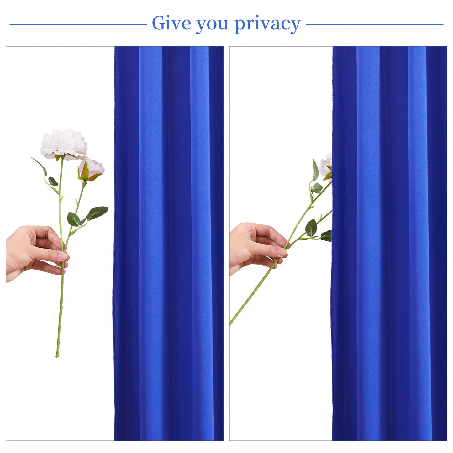 10x10 Royal Blue Backdrop Curtain for Parties Wrinkle Free Blue Photo Curtains Backdrop Drapes Fabric Decoration for Wedding Birthday Party Baby Shower 5ft x 10ft,2 Panels