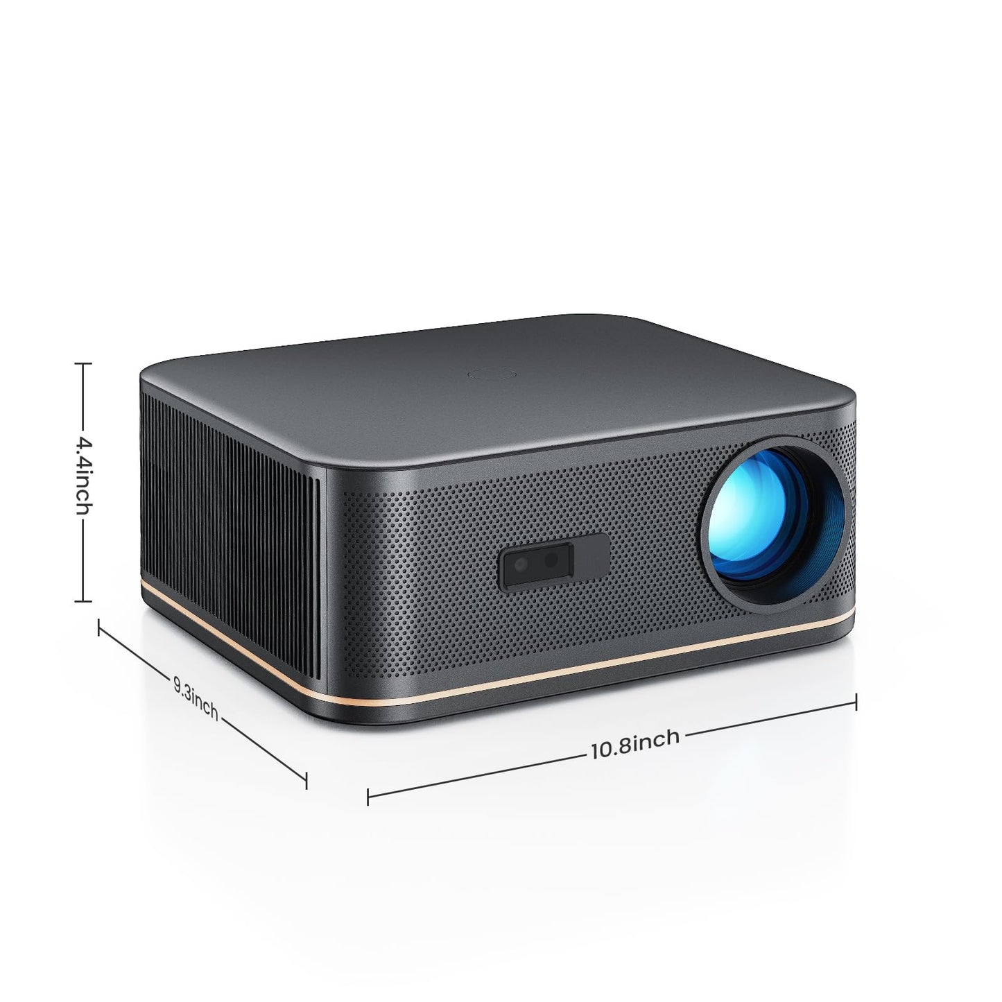 1500 ANSI 4K Full HD Projector with WiFi and Bluetooth, HAPPRUN Movie Home Theater with Auto Focus, 300'' Display for Indoor/Outdoor, Smart Proyector Compatible with Phone/TV Stick/PC/PS5