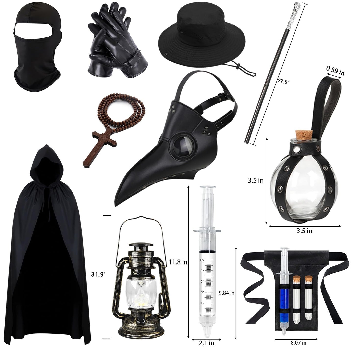 WETRBWEH Mens Halloween Costumes of Plague Doctor Mask Adult, Plague Doctor Costume Scary Halloween Masks for Adults