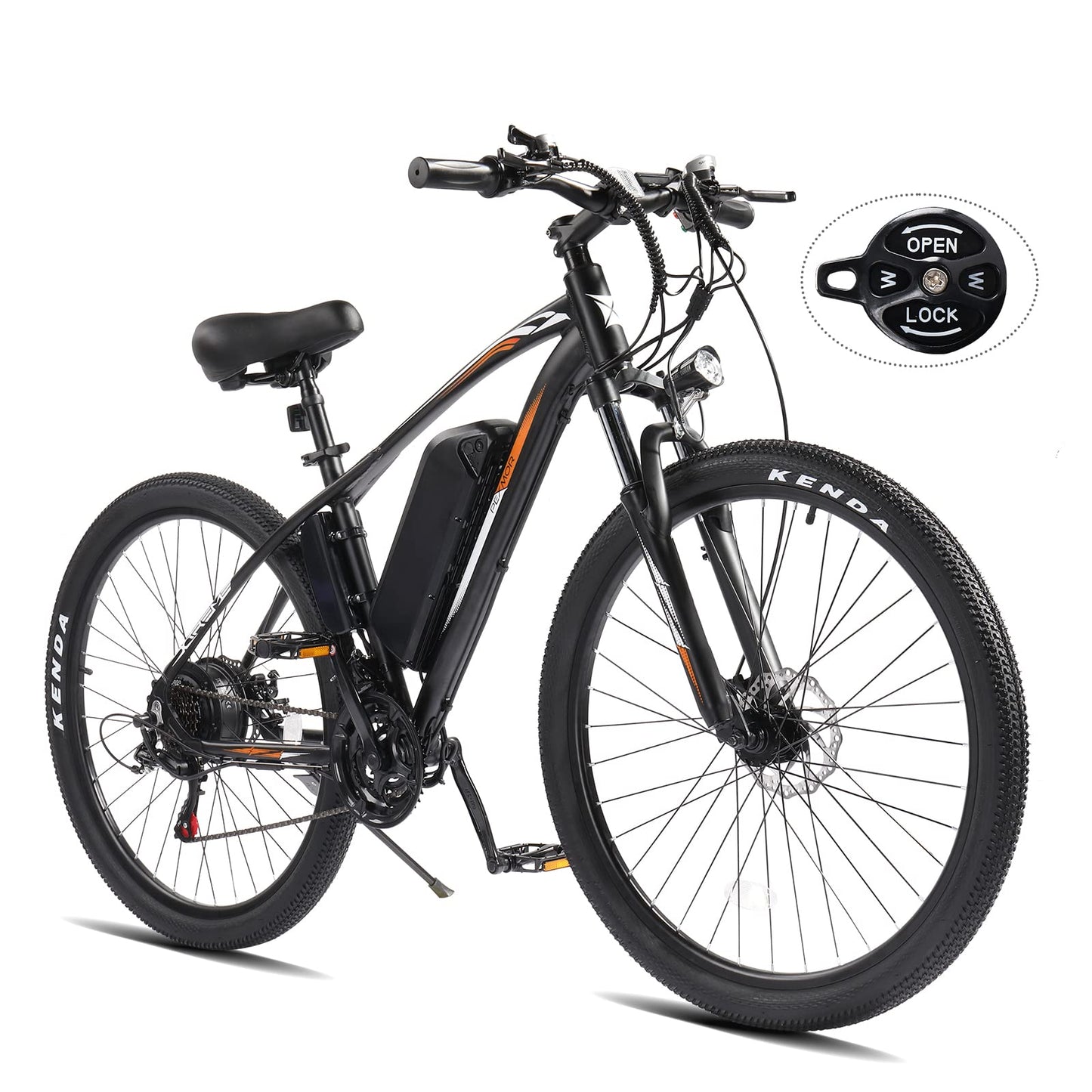 PEXMOR Peak 750W Electric Bike for Adults, 21 Speed Mountain Commuter Ebike, 50Miles 20MPH, 48V 13AH Removable Battery, 27.5" Fat Tire Electric Bicycle, with Lockable Suspension Fork