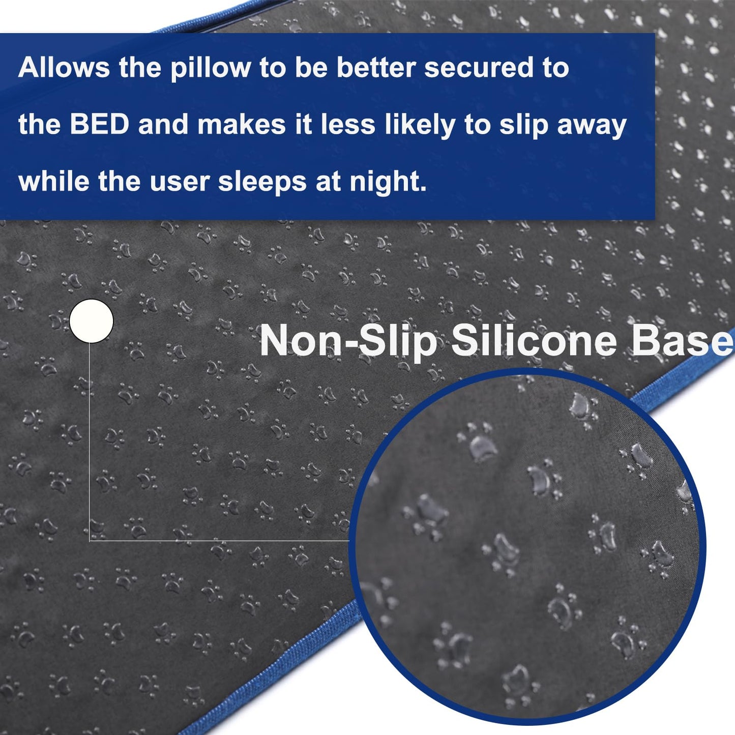 34in Bed Wedges & Body Positioners, 30 Degree Wedge Pillow for Side Sleeping/After Surgery, Triangle Foam Bed Wedge Pillow with Blue Machine Washable Cover, for Pregnancy, Back, Leg Pain Relief