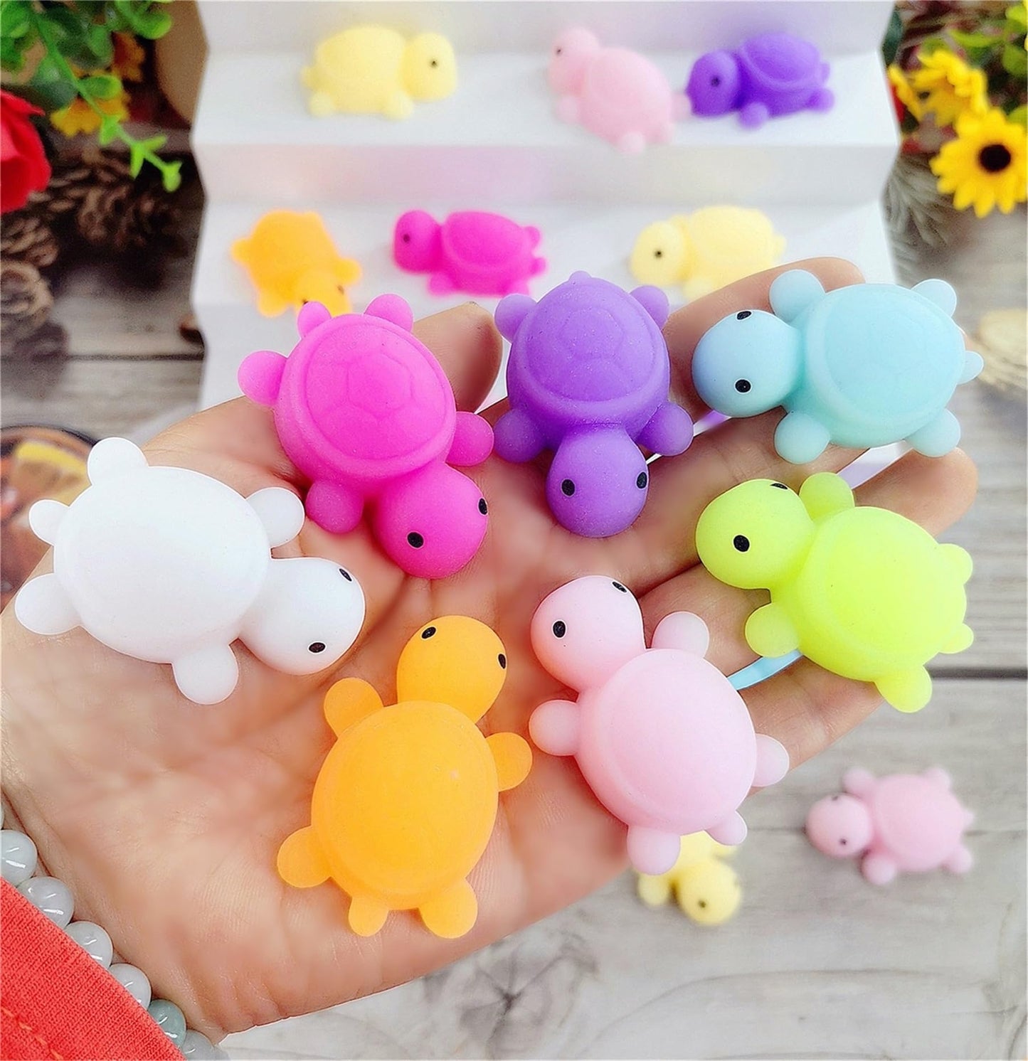 30 Packs Bulk Squeeze Ocean Turtle Classroom Students Prize,Goodie Bag Stuffers, Mini Squishy Animal Holiday Rewards Party Favors