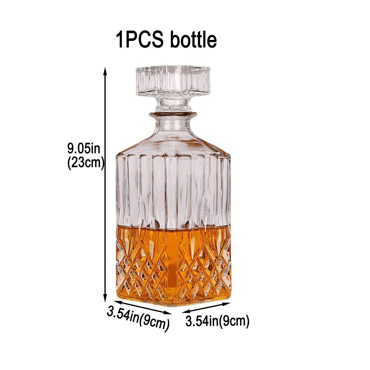 1PCS 33.8 oz Diamond Decanter Whiskey Decanter Crystal Whiskey Bottle – For Whiskey, Bourbon, Scotch and Spirits
