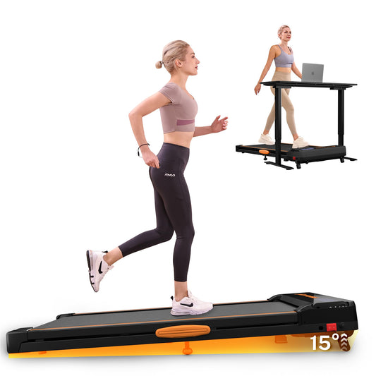 Walking Pad with Incline, Under Desk Portable Foldable Treadmill for Home Office, Walking Pad 4 in 1 for Walking Running, 2.5HP Compact Small Treadmill with Remote Control
