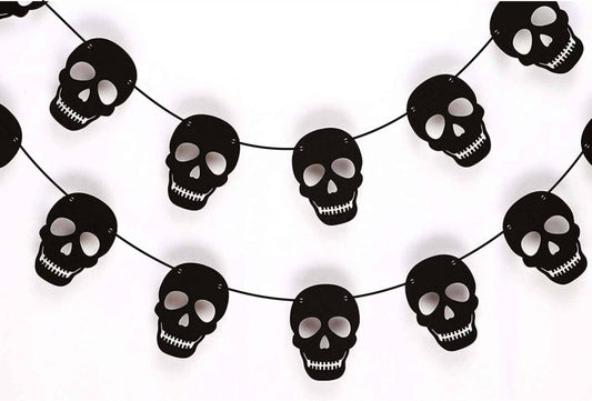 36 PCS Black Skull Garland - Birthday Decorations - Party Decorations - Party Décor - Creative Decorations.