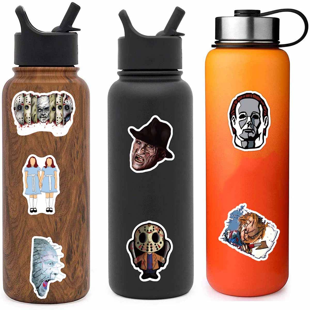 200 Pcs Horror Stickers, Vinyl Waterproof Laptop Decals Water Bottle Stickers, Horror Movie Theme Decor Halloween Stickers Scary Gift for Teens Adults